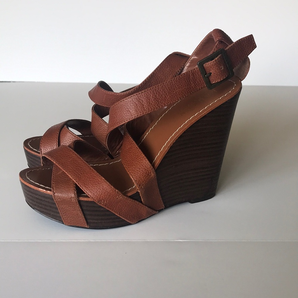 Ralph Lauren Leather Wedges - Picture 2 of 7